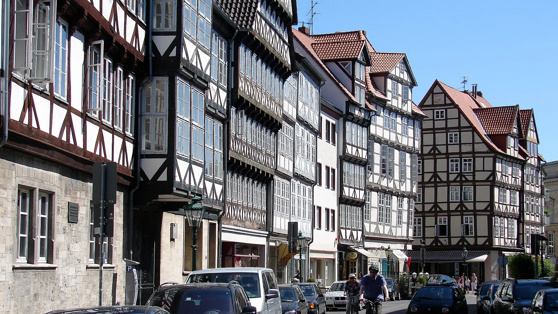 Fachwerkhäuser in der Burgstraße in der Altstadt von Hannover