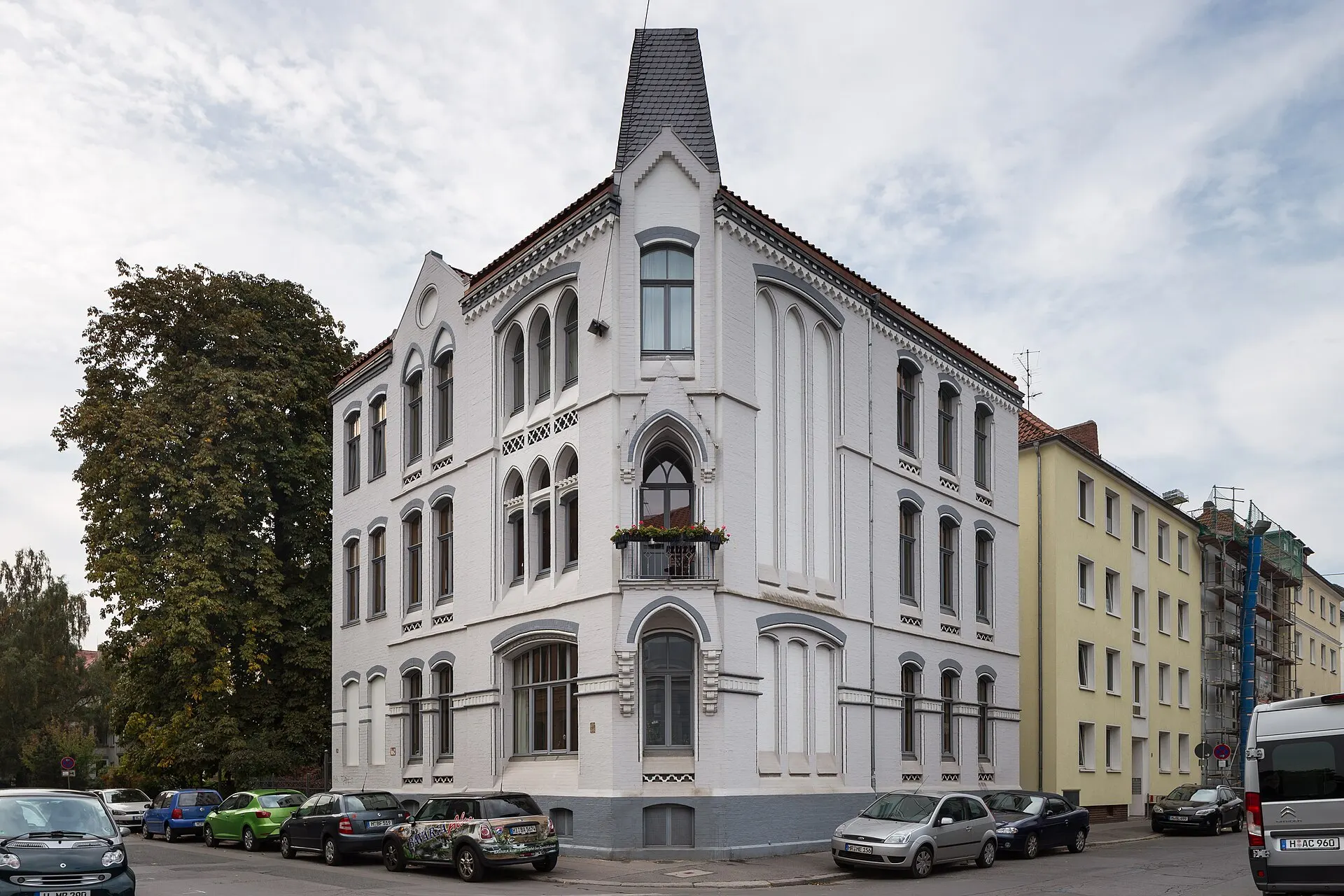 Gründerzeit-Eckhaus an der Heinrichstraße/Eichstraße im Stadtteil Oststadt, Hannover